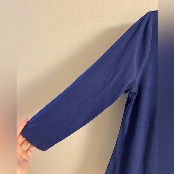 Lilly Pulitzer top boat neck navy blue 3/4 sleeve casual Medium - Picture 4 of 7